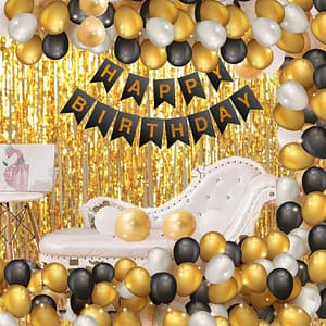 Happy Birthday Theme / Decoration Set - Black